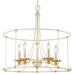 Westchester County Caged Chandelier - Farmhouse White