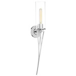 Regal Terrace Wall Sconce - Polished Nickel / Clear
