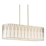 Regal Terrace Linear Pendant - Soft Brass / White