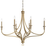 Covent Park Oval Chandelier - Honey Gold