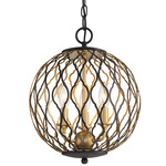 Gilded Glam Pendant - Sand Coal