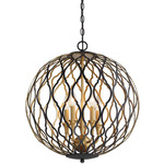 Gilded Glam Pendant - Sand Coal