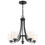 Parsons Studio Chandelier - Sand Coal / Etched White