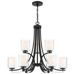 Parsons Studio Chandelier - Sand Coal / Etched White