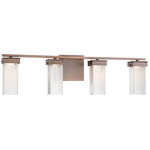 Dewberry Lane Bathroom Vanity Light - Dark Brushed Bronze / Clear Textured