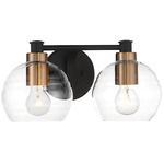 Keyport Bathroom Vanity Light - Sand Coal / Clear