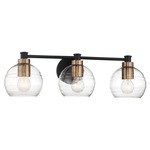 Keyport Bathroom Vanity Light - Sand Coal / Clear