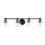 Keyport Bathroom Vanity Light - Sand Coal / Clear