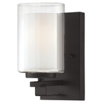 Parsons Studio Wall Sconce - Sand Coal / Etched White
