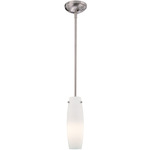 Wave Pendant - Brushed Nickel / Etched Opal