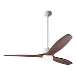 Arbor DC Ceiling Fan - Gloss White / Mahogany