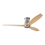 Arbor DC Flush Ceiling Fan - Graphite / Maple