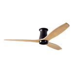 Arbor DC Flush Ceiling Fan - Dark Bronze / Maple