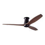 Arbor DC Flush Ceiling Fan - Dark Bronze / Mahogany