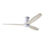 Arbor DC Flush Ceiling Fan - Gloss White / Whitewash
