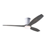 Arbor DC Flush Ceiling Fan - Gloss White / Graywash