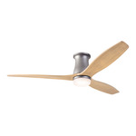 Arbor DC Flush Ceiling Fan - Graphite / Maple