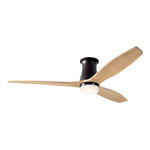 Arbor DC Flush Ceiling Fan - Dark Bronze / Maple