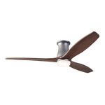 Arbor DC Flush Ceiling Fan - Graphite / Mahogany