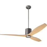 LeatherLuxe DC Ceiling Fan - Graphite / Gray / Maple