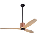 LeatherLuxe DC Ceiling Fan - Dark Bronze / Tan / Maple