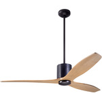 LeatherLuxe DC Ceiling Fan - Dark Bronze / Black / Maple