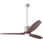LeatherLuxe DC Ceiling Fan - Gloss White / Ivory / Mahogany