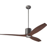 LeatherLuxe DC Ceiling Fan - Graphite / Gray / Mahogany