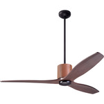 LeatherLuxe DC Ceiling Fan - Dark Bronze / Tan / Mahogany