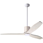 LeatherLuxe DC Ceiling Fan - Gloss White / Ivory / Whitewash