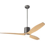 LeatherLuxe DC Ceiling Fan - Graphite / Gray / Maple