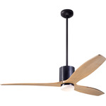 LeatherLuxe DC Ceiling Fan - Dark Bronze / Black / Maple