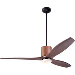 LeatherLuxe DC Ceiling Fan - Dark Bronze / Tan / Mahogany