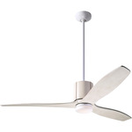 LeatherLuxe DC Ceiling Fan - Gloss White / Ivory / Whitewash