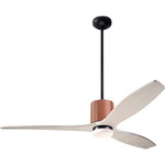 LeatherLuxe DC Ceiling Fan - Dark Bronze / Tan / Whitewash