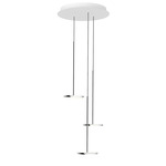 Sky Solo Multi-Light Pendant - White / Polished Aluminum