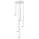 Sky Solo Multi-Light Pendant - White / Polished Aluminum