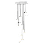 Sky Solo Multi-Light Pendant - White / Polished Aluminum