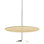 Sky Dome Pendant - Polished Aluminum / White Oak