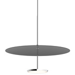 Sky Dome Pendant - Polished Aluminum / Matte Black