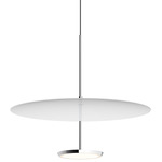 Sky Dome Pendant - Polished Aluminum / Matte White