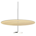 Sky Dome Pendant - Polished Aluminum / White Oak