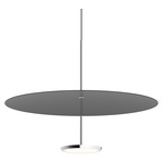 Sky Dome Pendant - Polished Aluminum / Matte Black