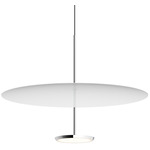 Sky Dome Pendant - Polished Aluminum / Matte White