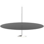 Sky Dome Pendant - Polished Aluminum / Matte Black