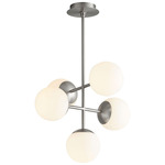 Nebula Chandelier - Satin Nickel / Opal