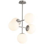 Nebula Chandelier - Satin Nickel / Opal