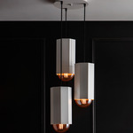 Hex Multi Light Chandelier - White