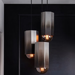 Hex Multi Light Chandelier - Black Ombre