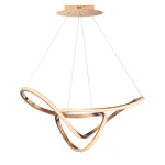 Perpetual Pendant - Brushed Champagne / Frosted